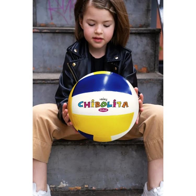 PELOTA SEMIDEPORTIVA PARA VÓLEY CHIBOLITA TRICOLOR - Imagen 3