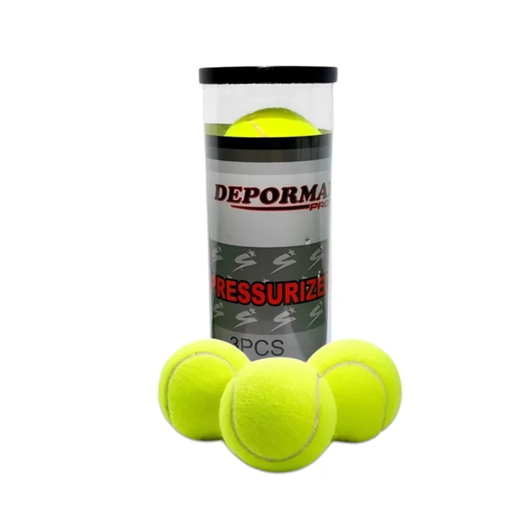 PELOTAS PARA TENIS DEPORMAX - TUBO 3 UNIDADES