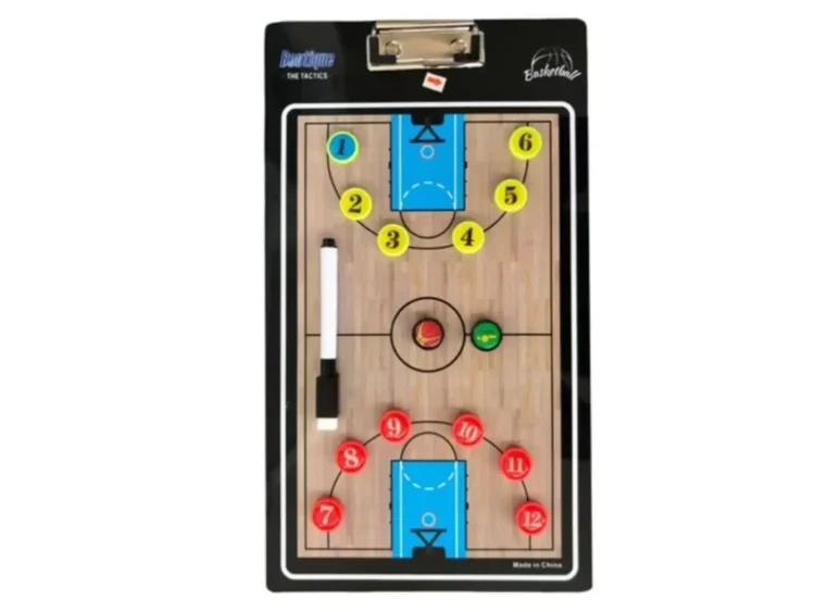 PIZARRA TABLA TÁCTICA MAGNÉTICA PARA ENTRENADOR DE BÁSQUET