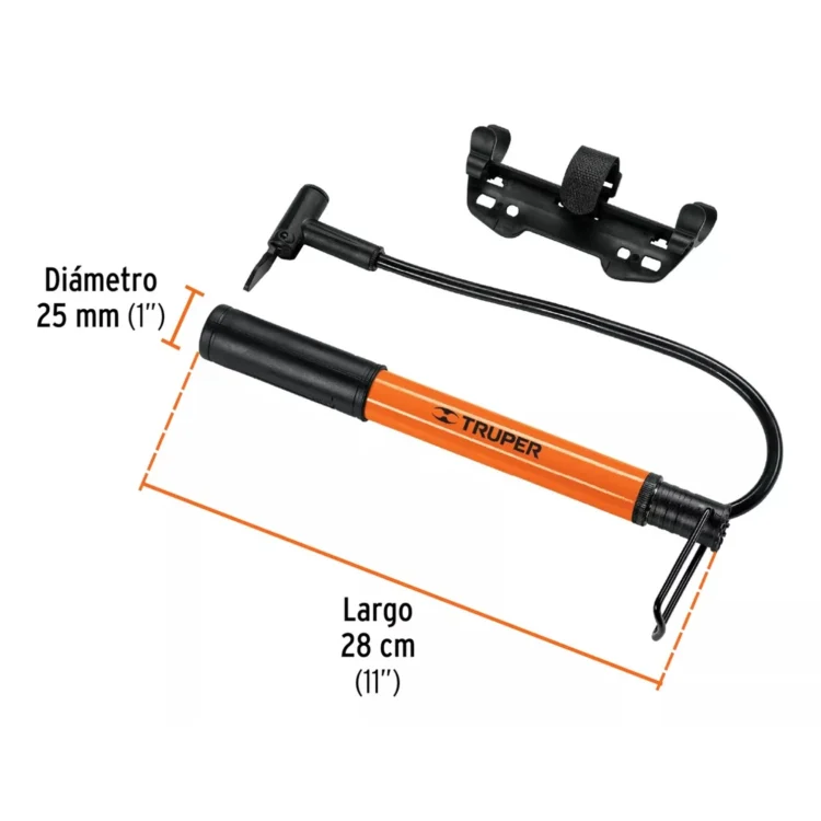 INFLADOR MINI BOMBA DE AIRE 60 PSI TRUPER - Imagen 5
