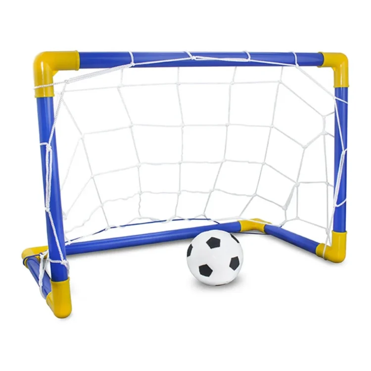ARCO DE FÚTBOL ARMABLE RESISTENTE PARA NIÑOS CON RED + PELOTA + INFLADOR - Imagen 2