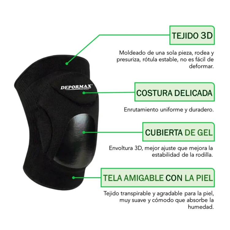 RODILLERAS PARA VÓLEY SILICONA ALTO IMPACTO DEPORMAX - Imagen 2