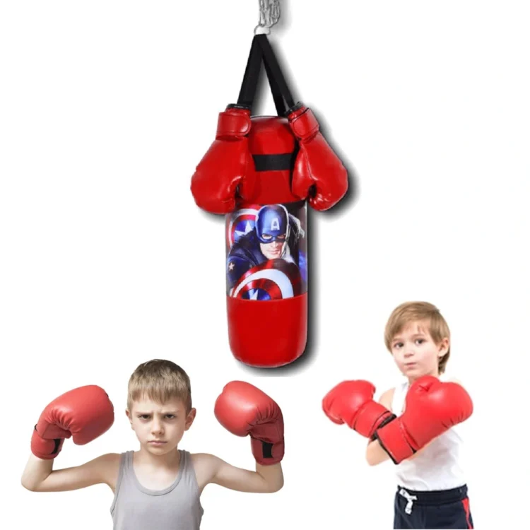 SACO DE BOX INFANTIL CON PAR DE GUANTES - Imagen 4