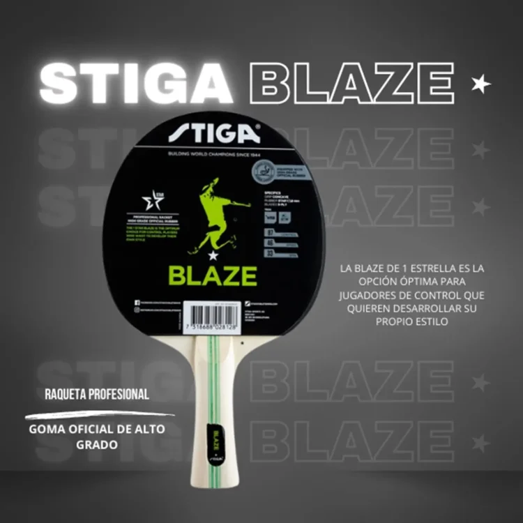 PALETA RAQUETA DE MESA PING PONG 1 ESTRELLA BLAZE STIGA  - Imagen 7