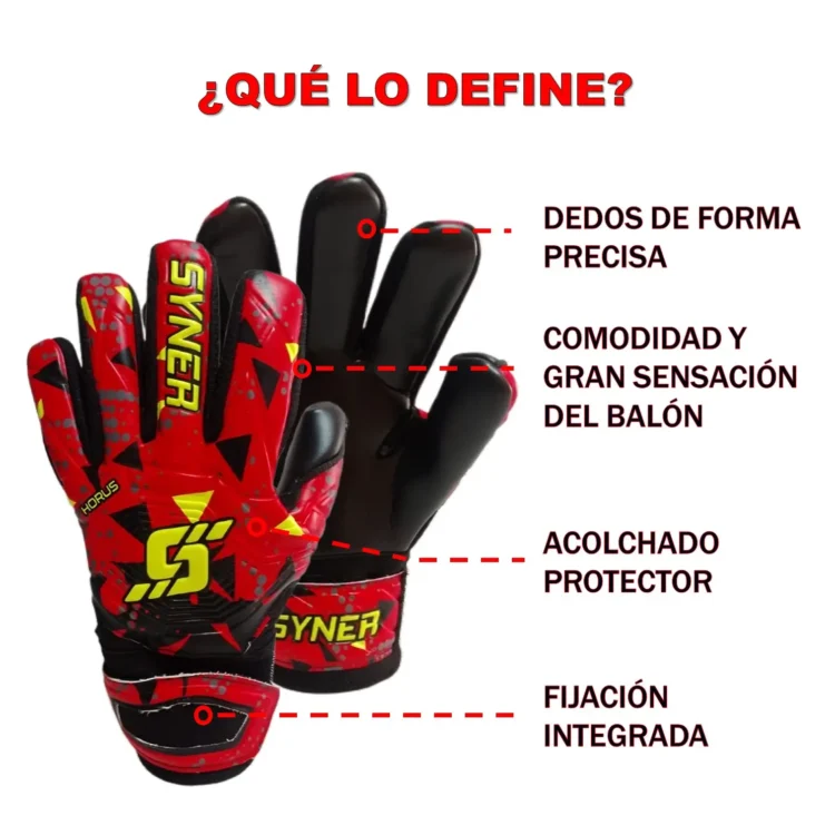 GUANTES PARA ARQUERO DE FÚTBOL HORUS SYNER - Imagen 3
