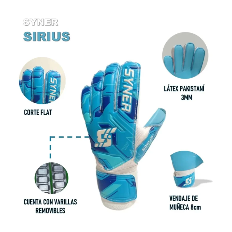 GUANTES PARA ARQUERO DE FÚTBOL SIRIUS SYNER - Imagen 2