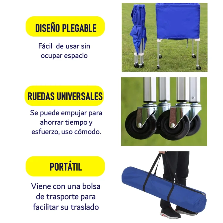 CARRITO RODANTE DE ALMACENAMIENTO PARA PELOTAS DEPORTIVAS MTD - Imagen 5