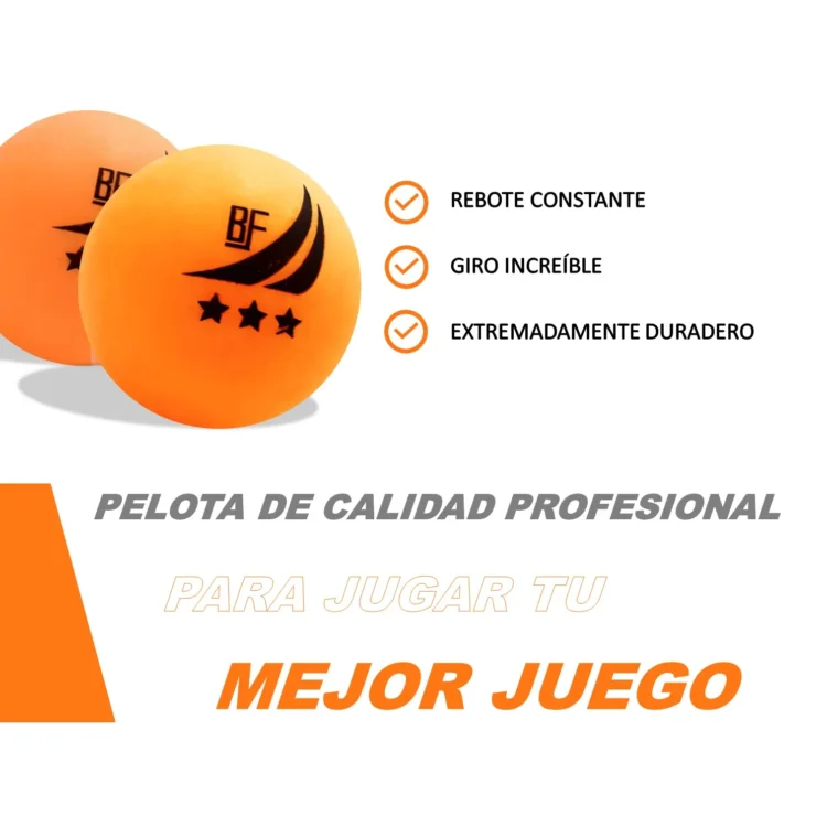 PELOTAS PARA PING PONG 3 ESTRELLAS POTE DE 60 PCS FUBBALL - Imagen 2