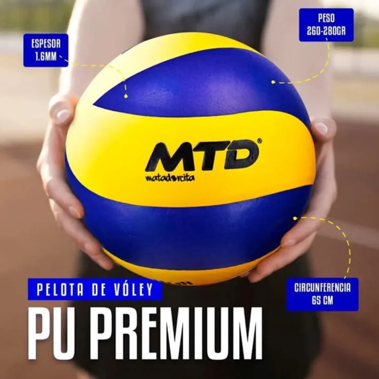 PELOTA PARA VÓLEY TALLA #5 PU PREMIUM MT-860 MTD - Imagen 5