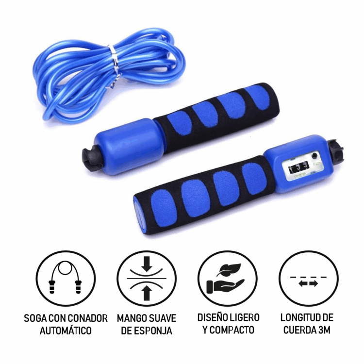SALTA SOGA CON CONTADOR ELECTRÓNICO PARA ENTRENAMIENTO - 3 METROS - Imagen 2